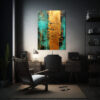 pintura-abstracta-hermoso-mural-en-oro-negro-y-verde-azulado-1