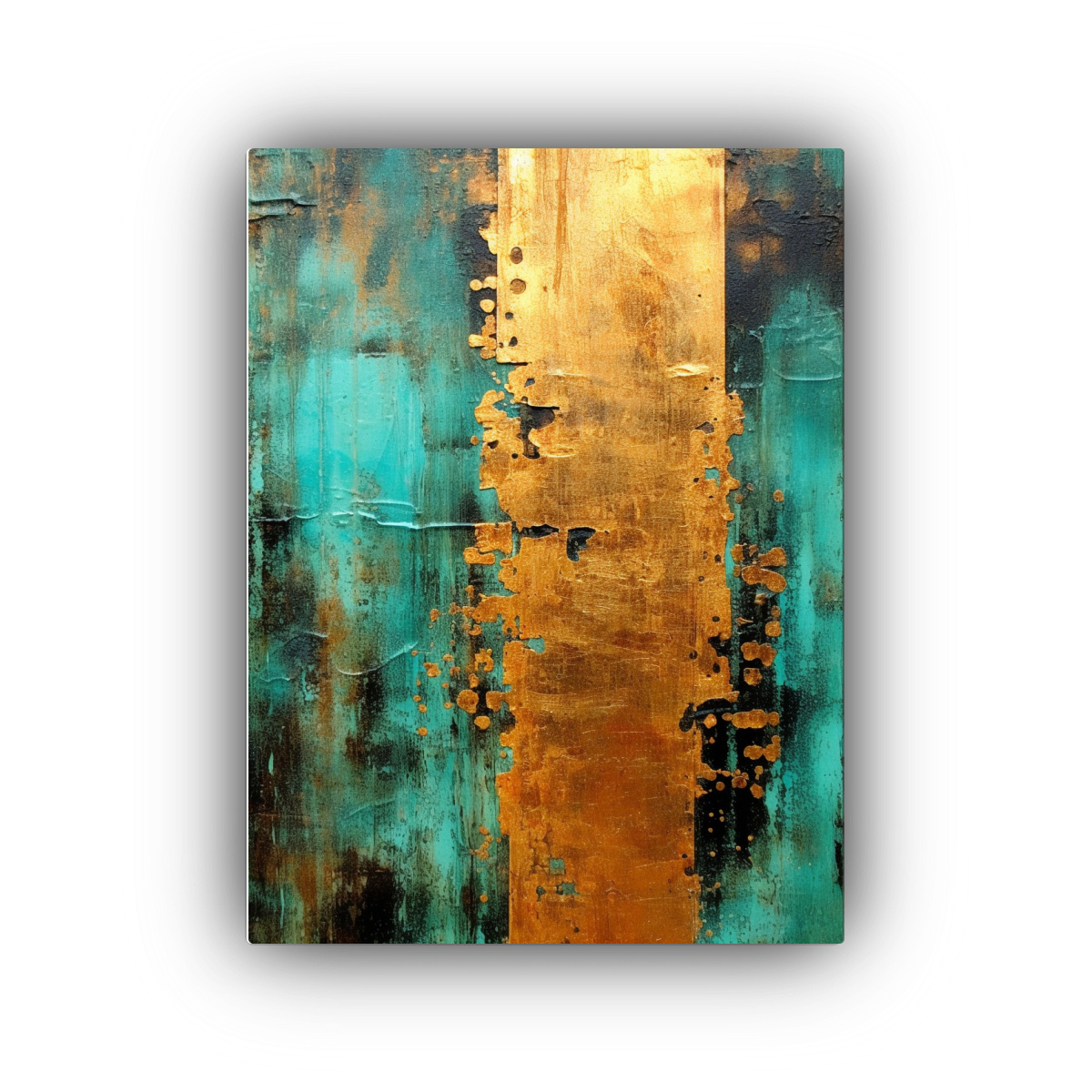 pintura-abstracta-hermoso-mural-en-oro-negro-y-verde-azulado