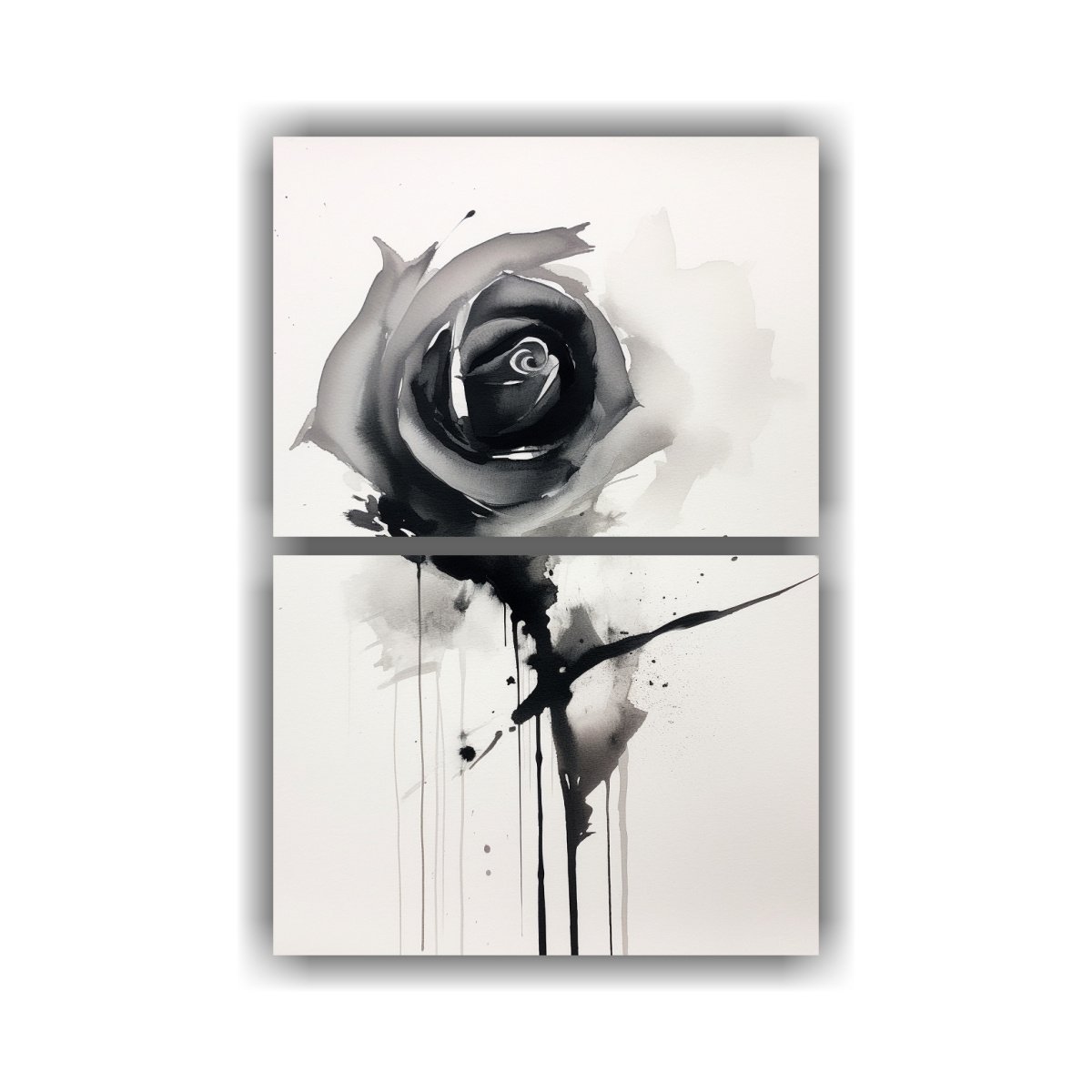 pintura-abstracta-minimalista-de-rosa-negra-boca-abajo