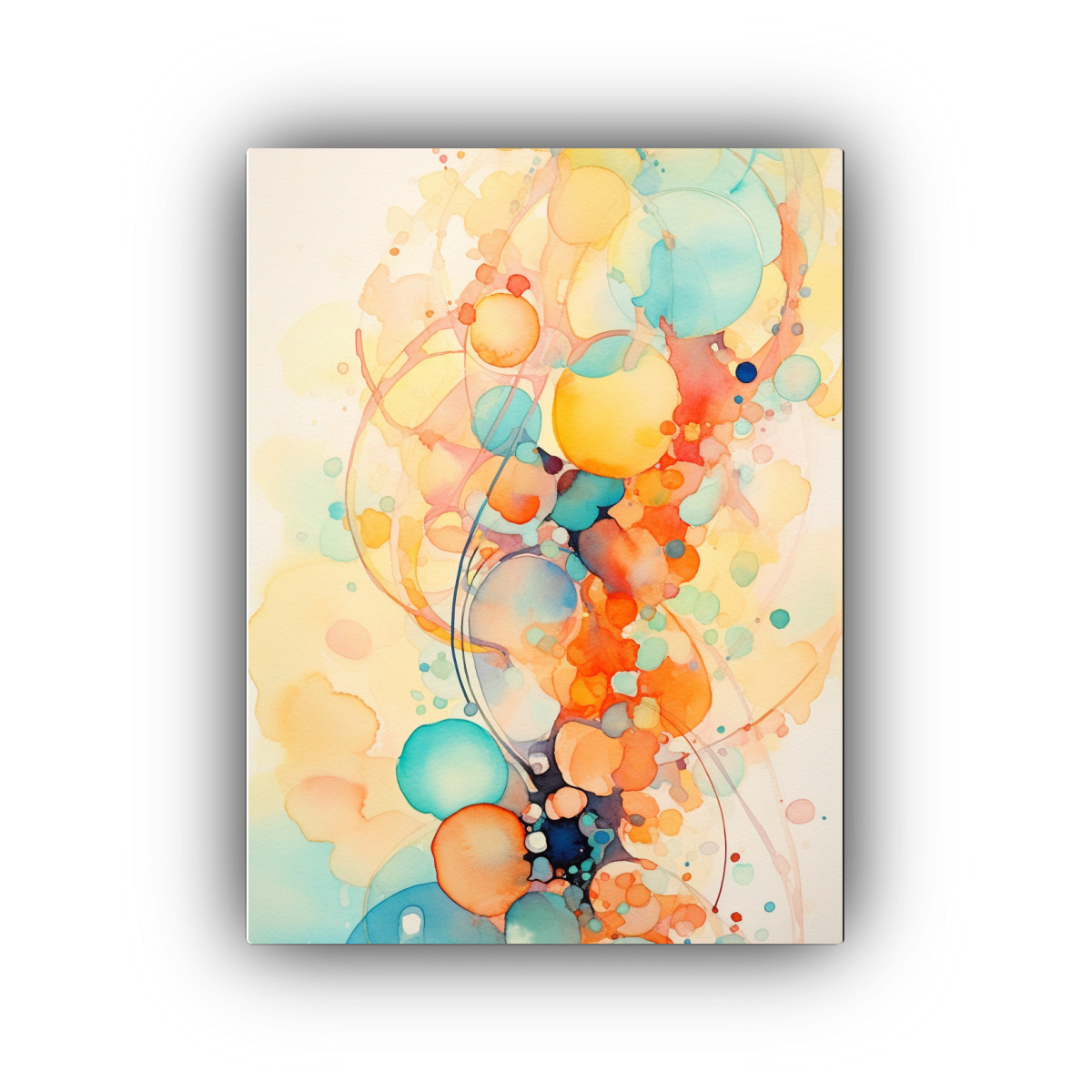 Pintura Abstracta Moderna En Acuarela En Bastidor - Compra Cuadros ...