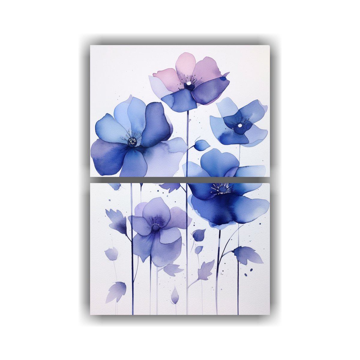 pintura-acuarela-cuatro-flores-bastidor-estilo-fant-stico