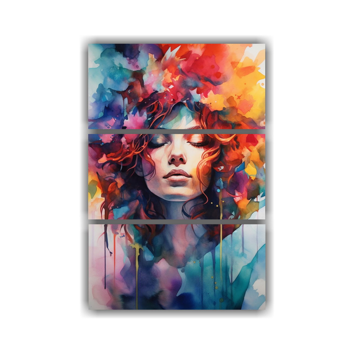 pintura-al-agua-de-una-mujer-con-ropa-colorida