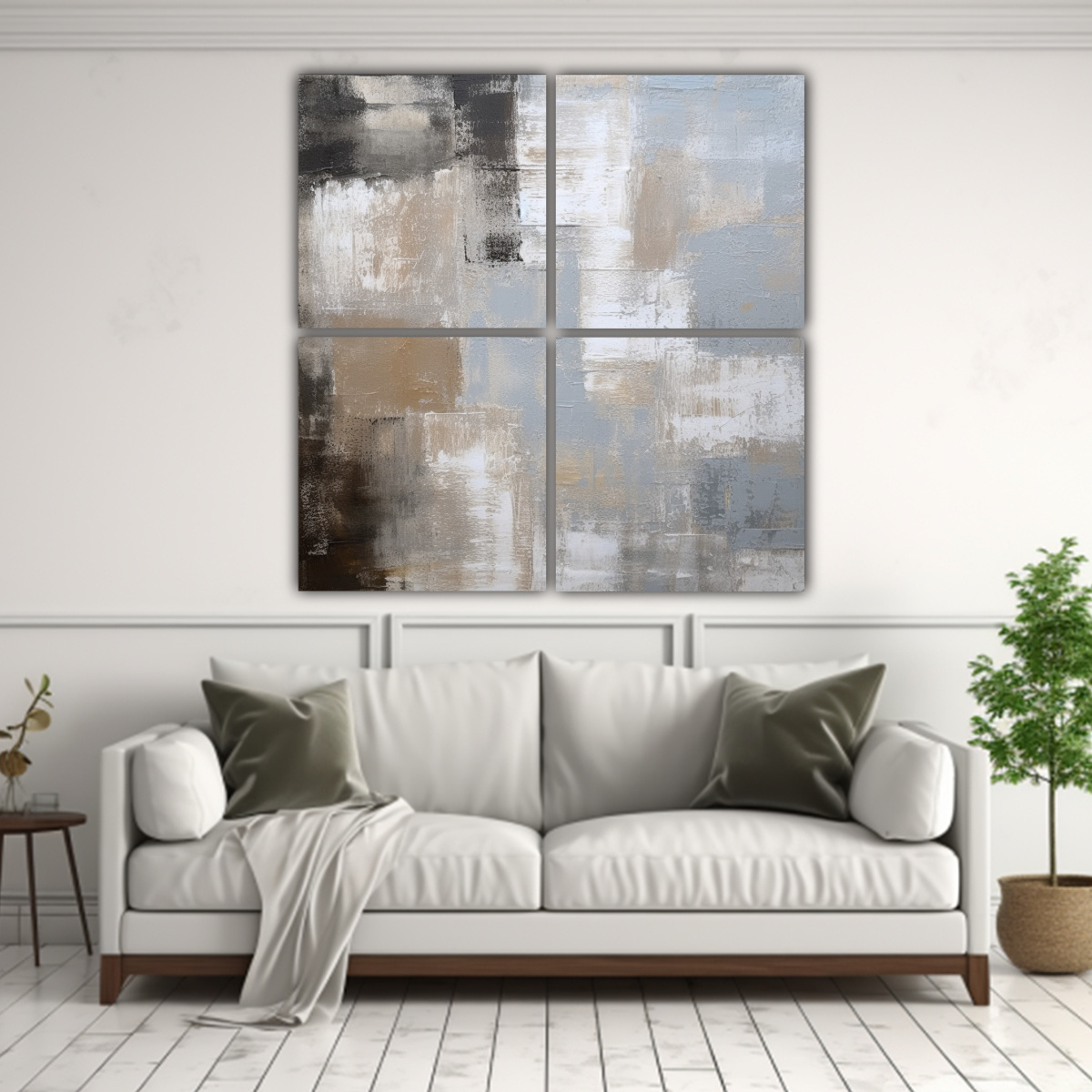 pintura-al-leo-abstracta-moderna-en-gris-y-blanco-apagado-4-lienzos-calidos-simplicidad-1