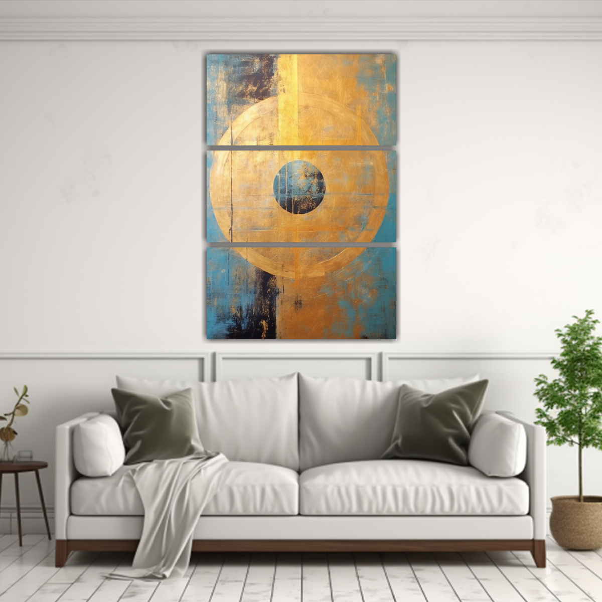 pintura-al-leo-c-rculo-de-tiempo-y-espacio-c-rculos-dorados-en-tres-telas-1