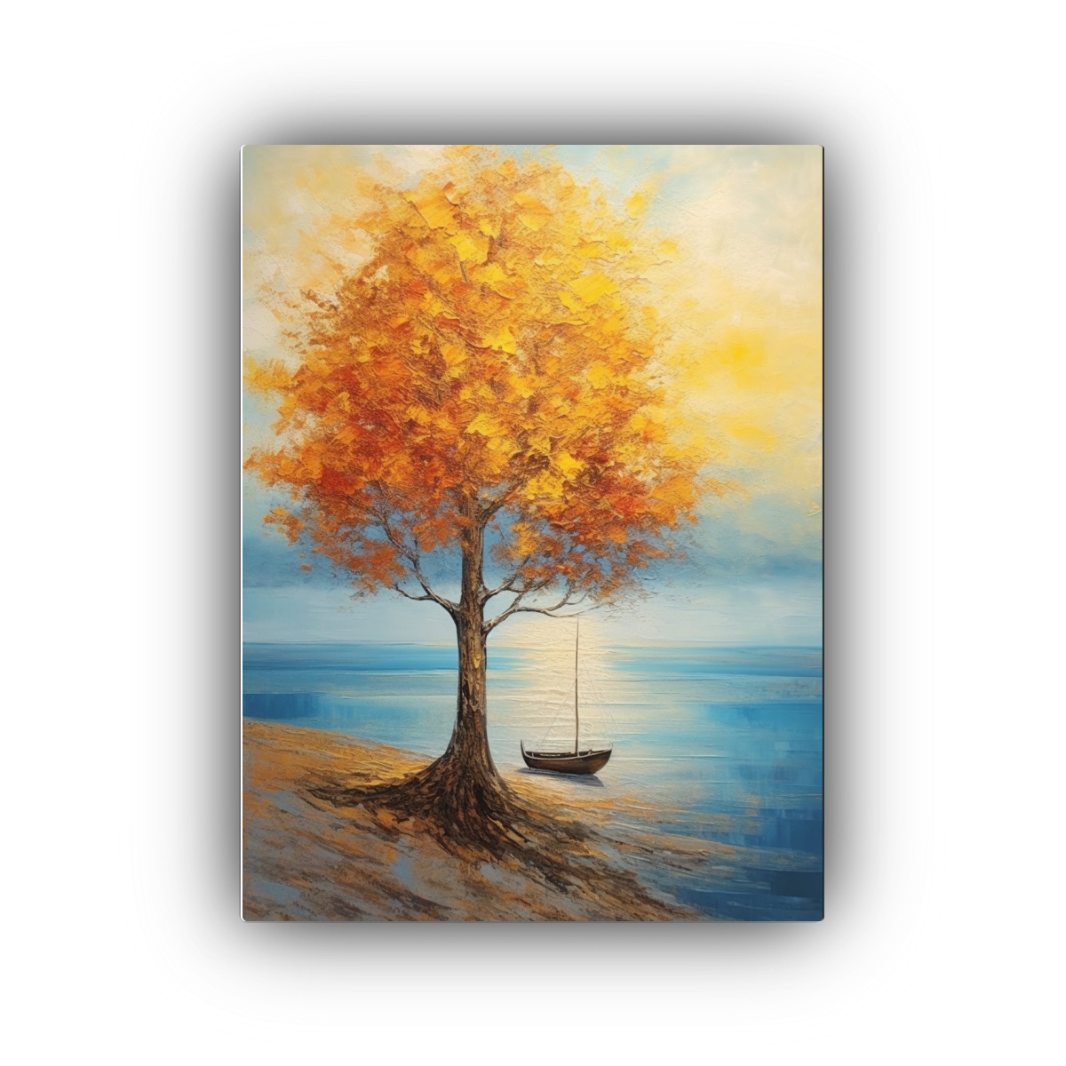 pintura-al-leo-de-paisaje-moderno-con-rbol-de-oto-o-y-barco
