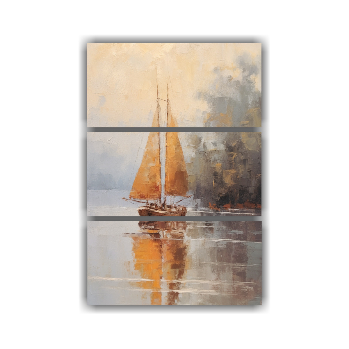 pintura-al-leo-de-un-velero-en-un-estanque-estilo-decorativo