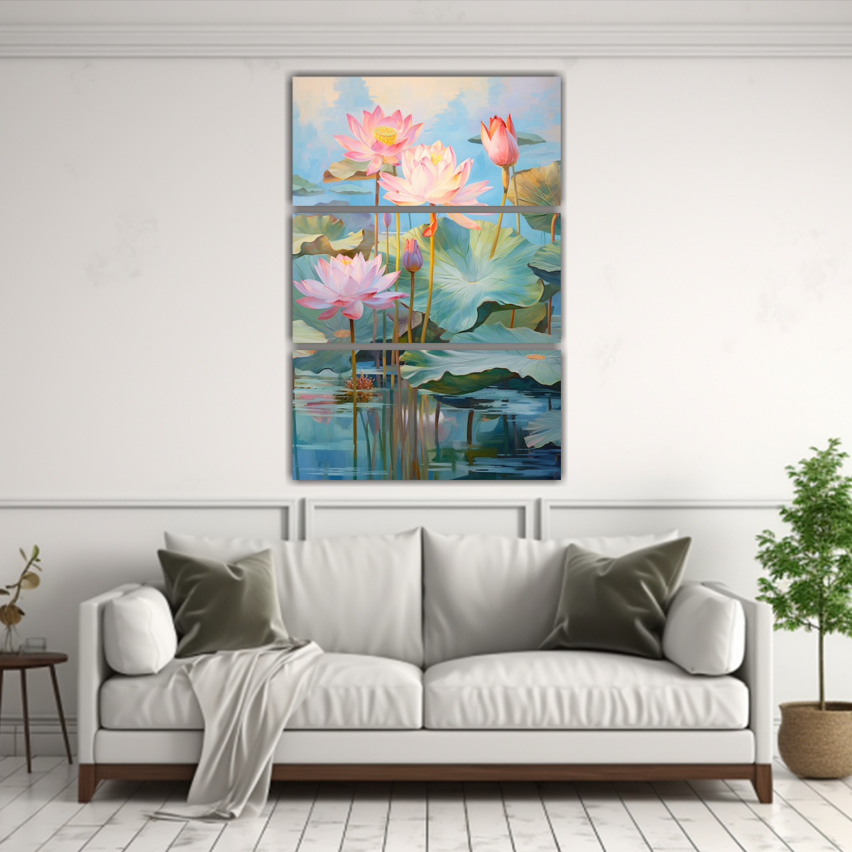 pintura-azul-lotus-con-flores-rosas-en-estilo-lienzo-fino-1
