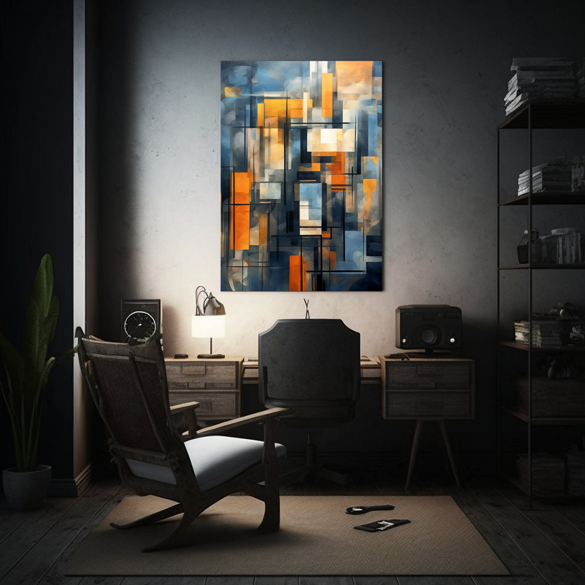 pintura-bastidor-inspiraci-n-alta-resoluci-n-espacios-azul-naranja-y-marr-n-1