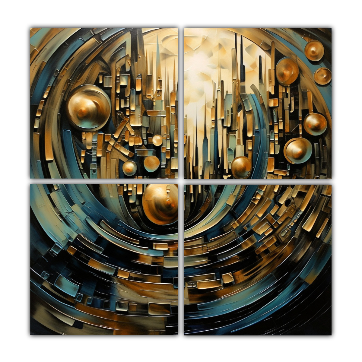 pintura-contempor-nea-en-tonos-met-licos-de-4-lienzos