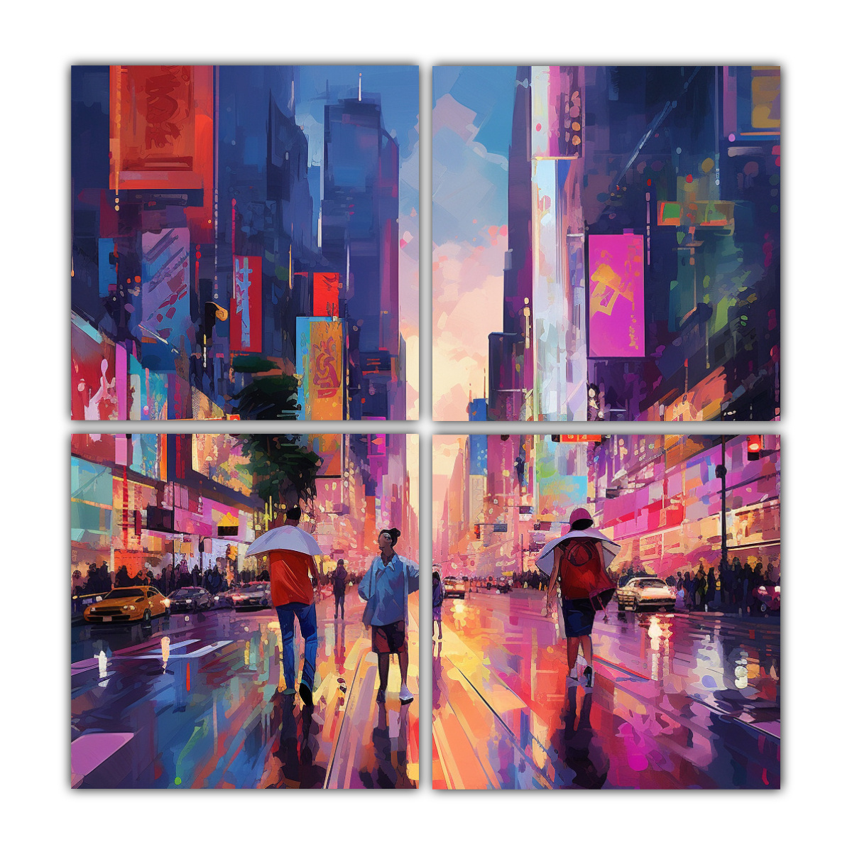 pintura-de-arte-de-pared-impreso-ciudad-futurista-en-calma