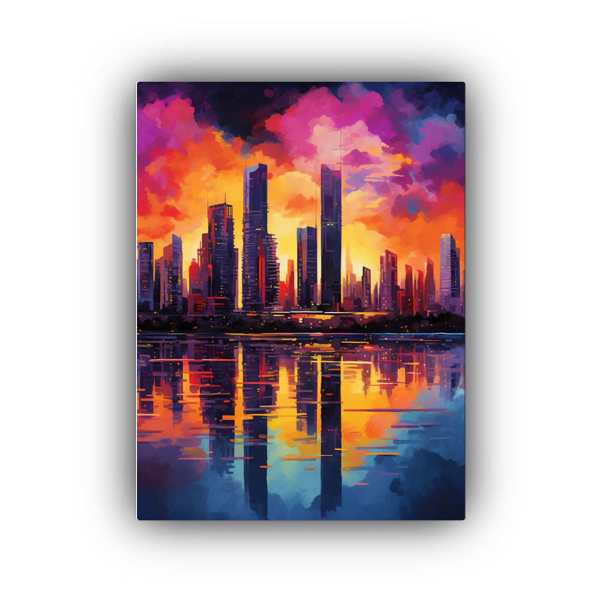 pintura-de-arte-de-pared-naturaleza-viva-en-gold-coast-con-skyline-futurista-colorido-y-ne-n