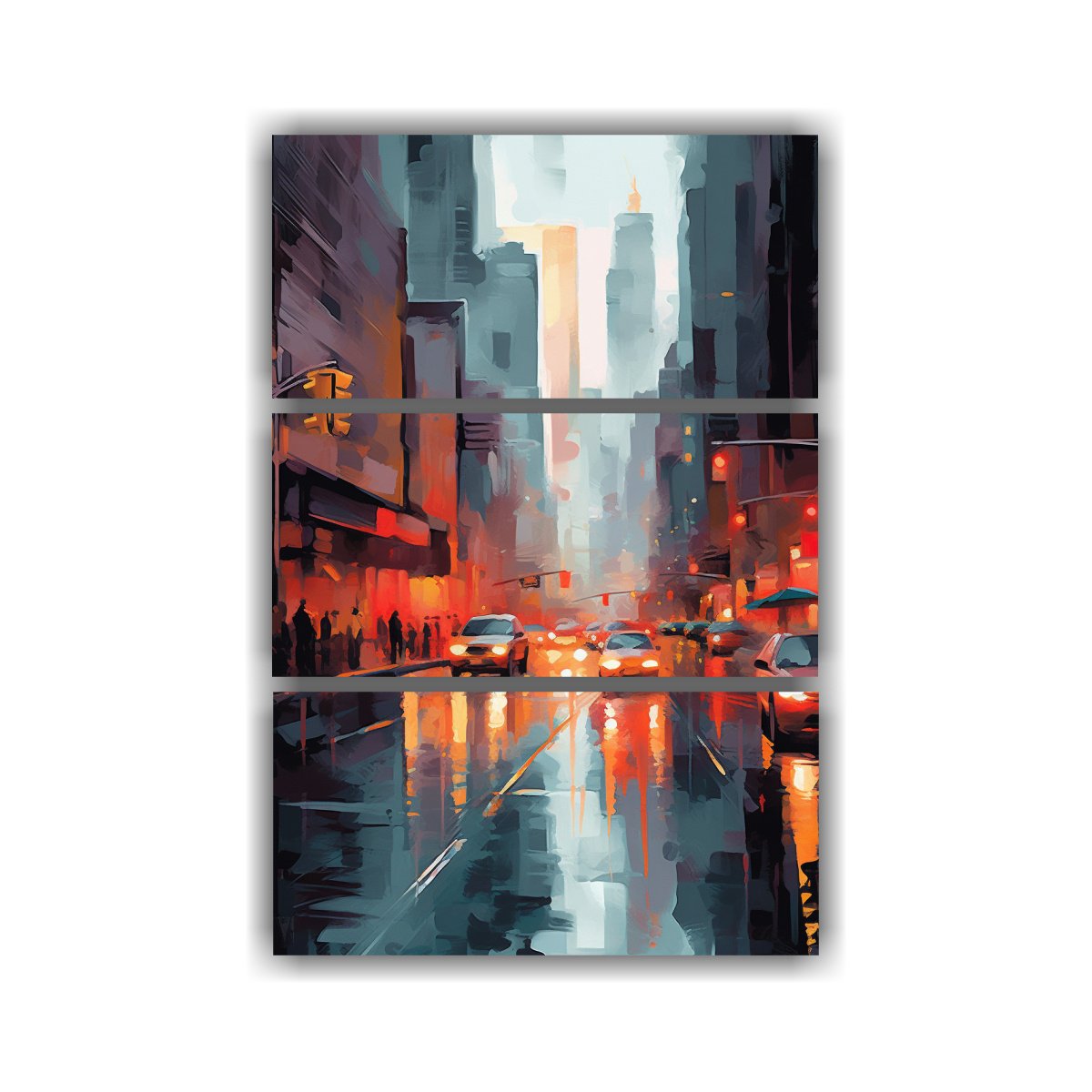 pintura-de-leo-de-nueva-york-con-finos-detalles-en-l-neas-arte-de-pared-de-tres-artes-espa-a-