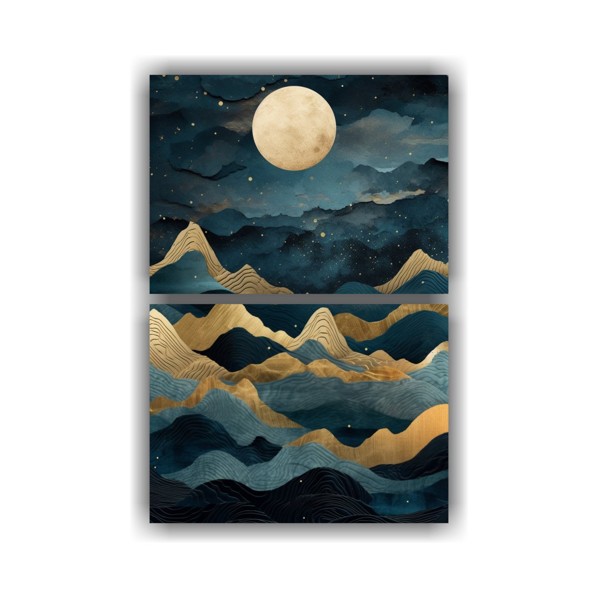 pintura-de-monta-as-y-cielo-nocturno-estilo-decorativo-cl-sico-
