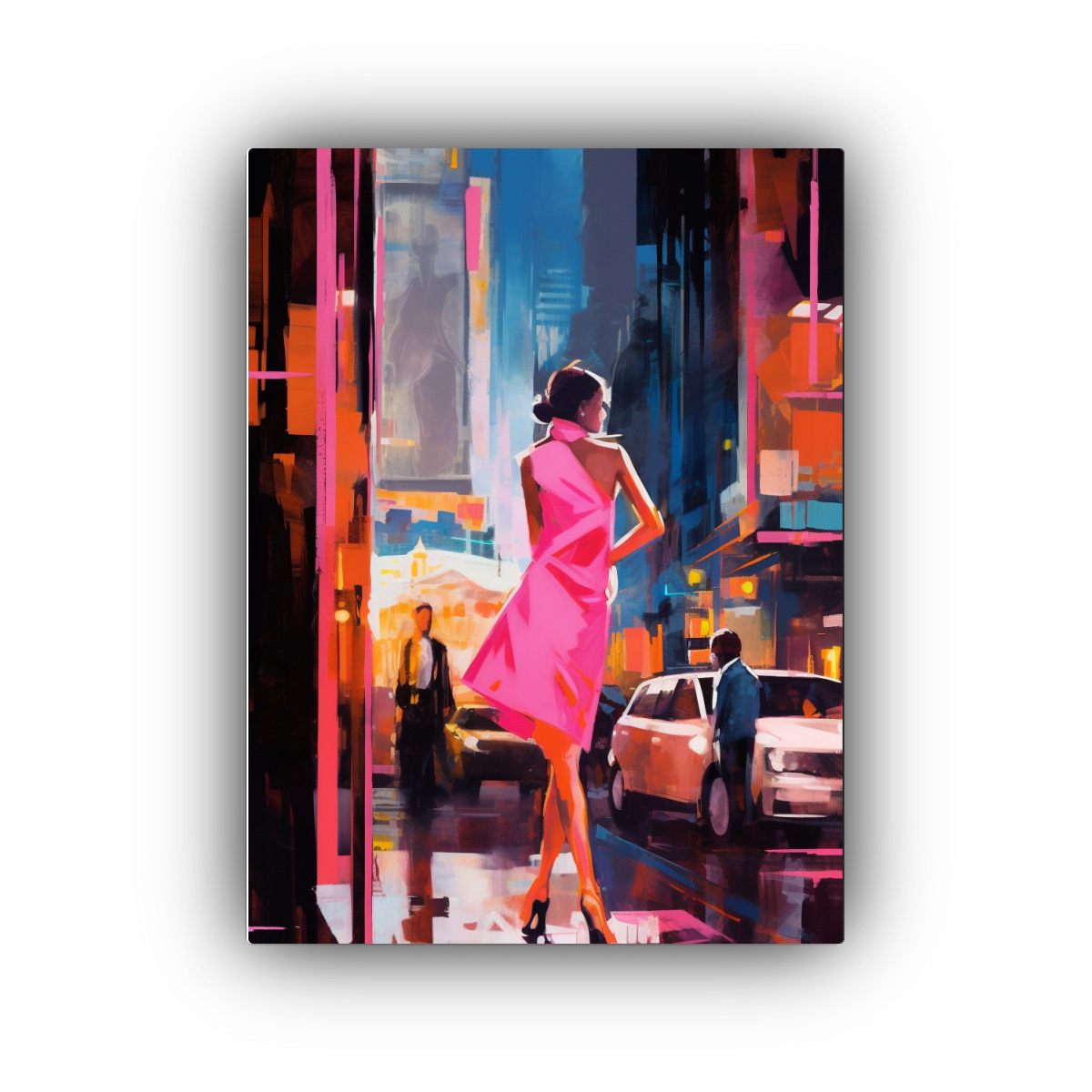 pintura-de-mujer-en-times-square-para-decoraci-n-de-pared