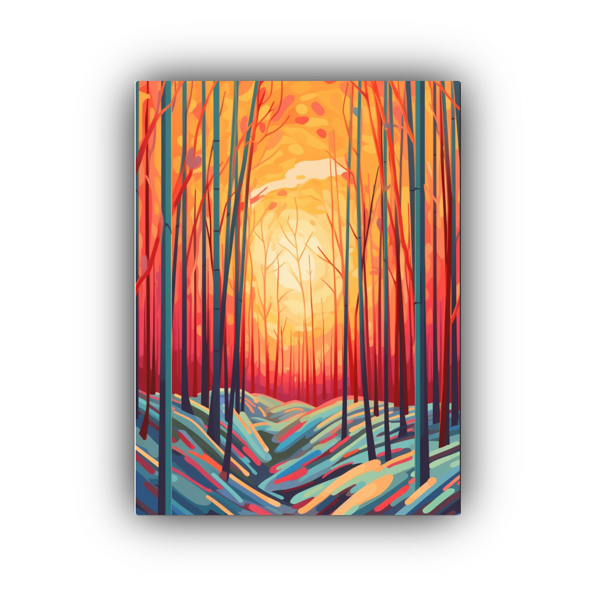 pintura-de-paisaje-de-bosque-de-bamb-en-bastidor-de-madera