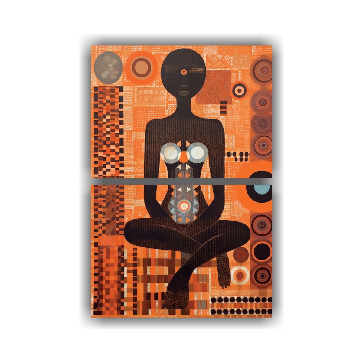 pintura-de-pared-abstracta-de-una-chica-sentada