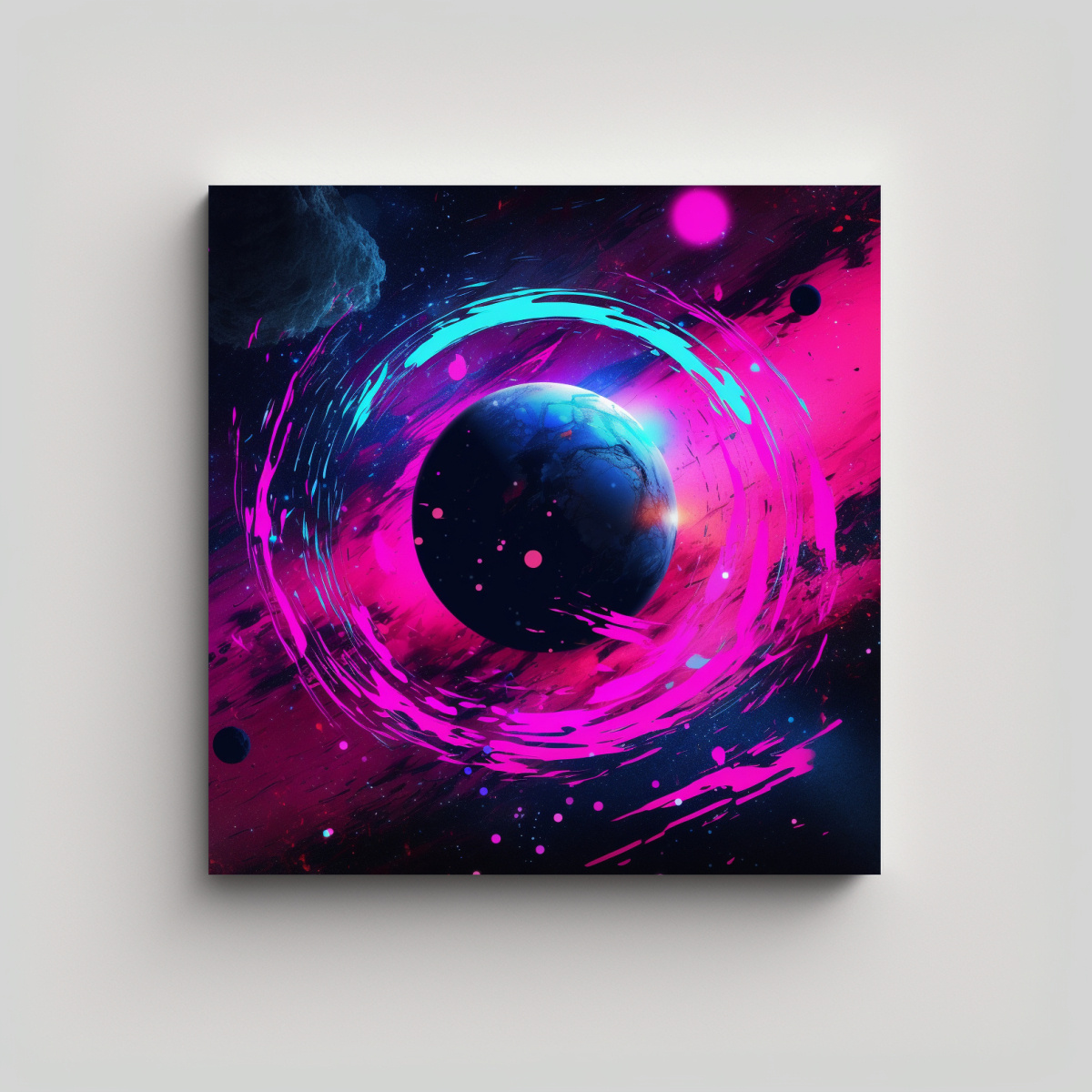 pintura-de-pared-con-planetas-y-salpicaduras-de-pintura