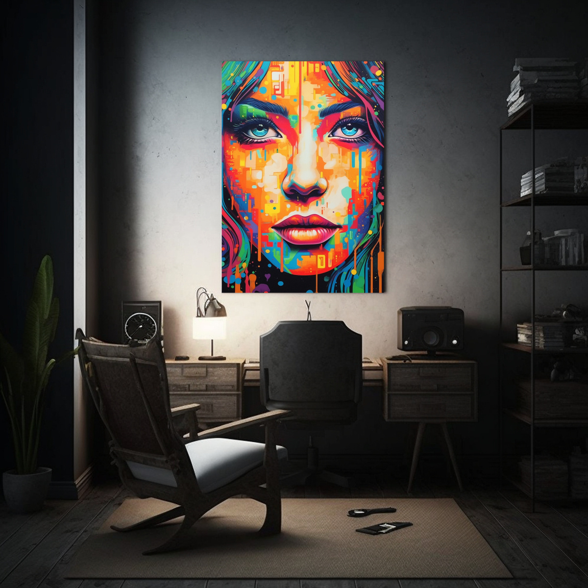 pintura-de-pared-cuadro-colorida-de-una-mujer-con-gracia-1