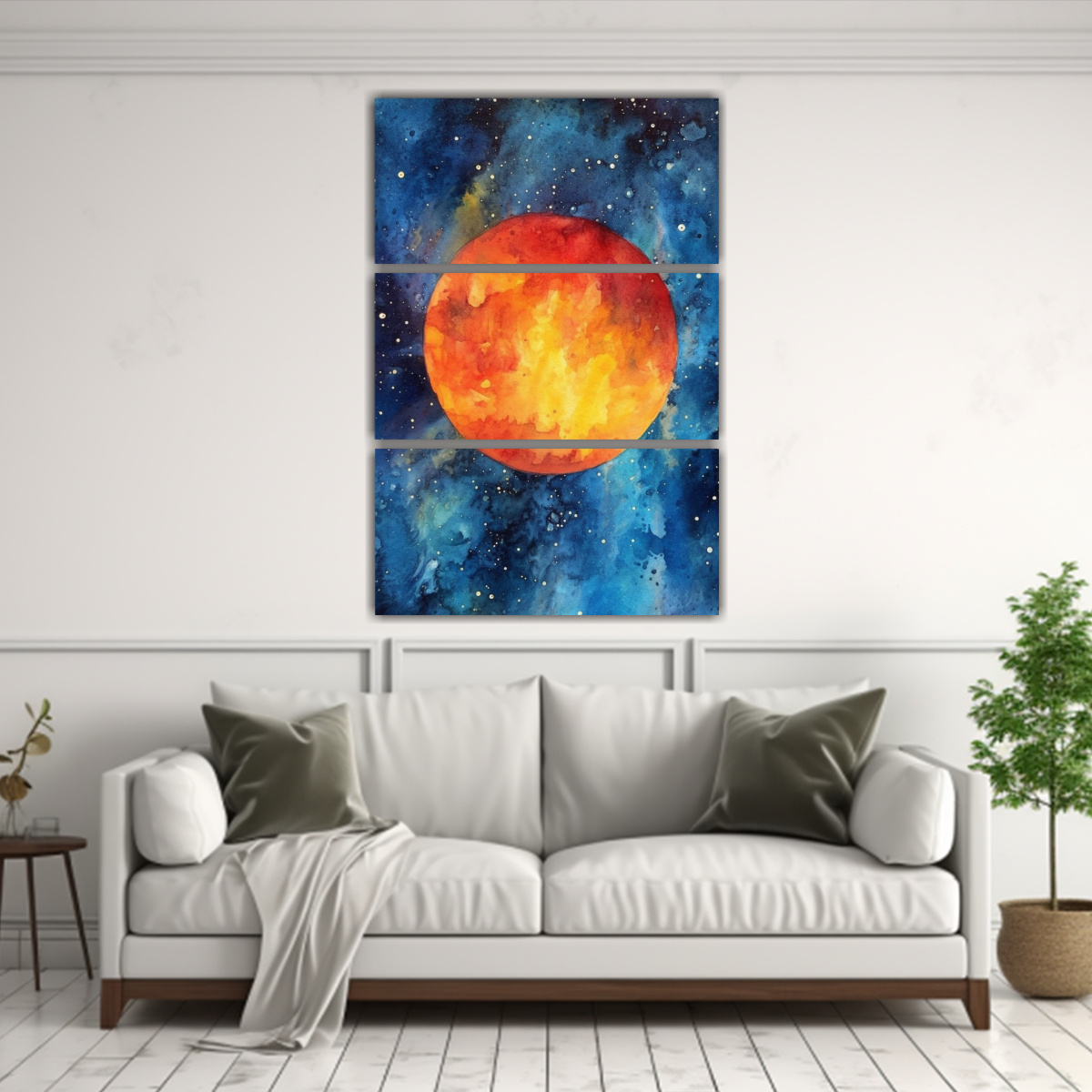 pintura-de-pared-del-sol-del-planeta-maestro-en-tonos-de-acuarela-en-espacio-estrellado-1