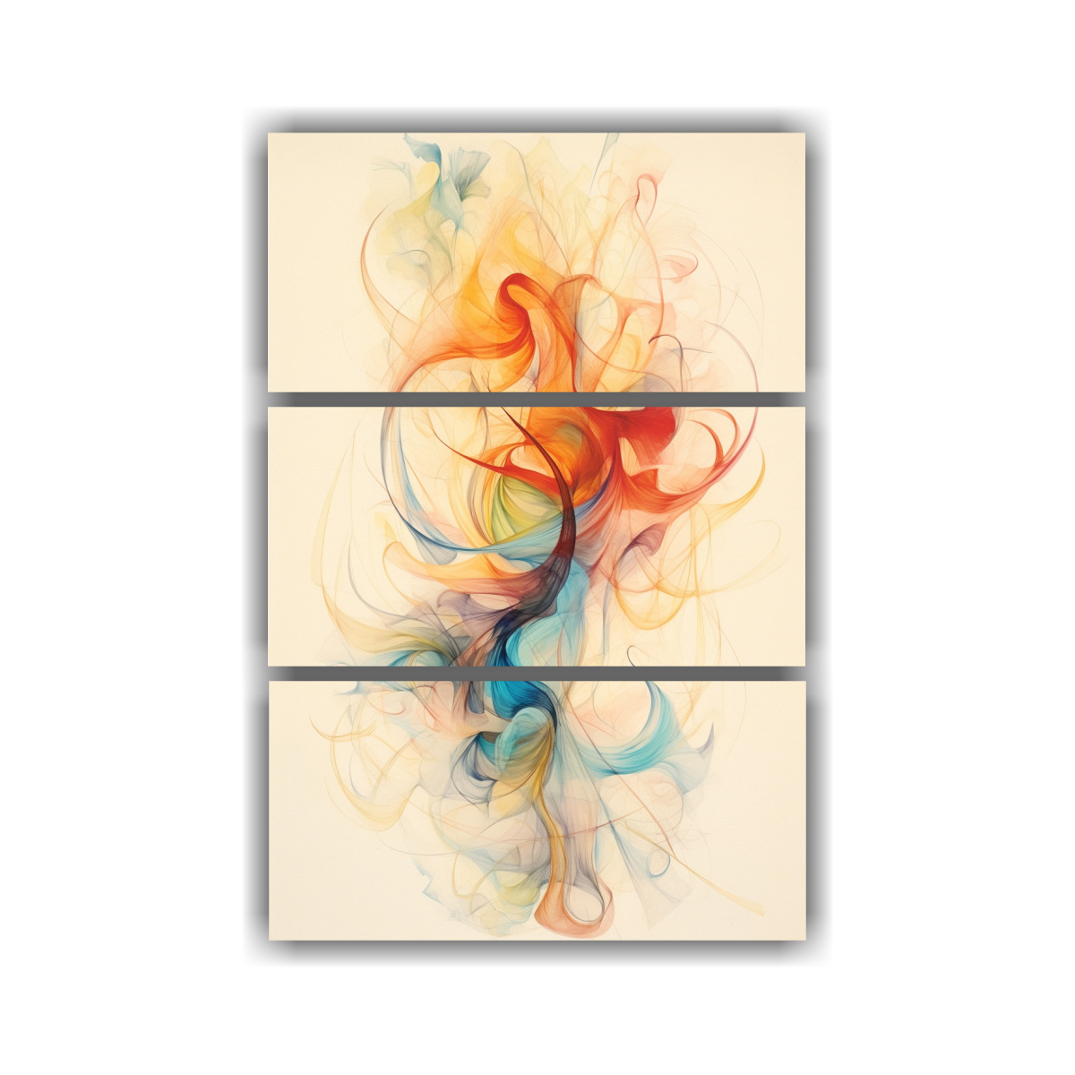 pintura-decorativa-abstracta-con-trazos-largos-y-rizados