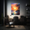 pintura-decorativa-de-arte-impresionista-vibrante-de-verano-al-atardecer-en-tela-sublimada-1