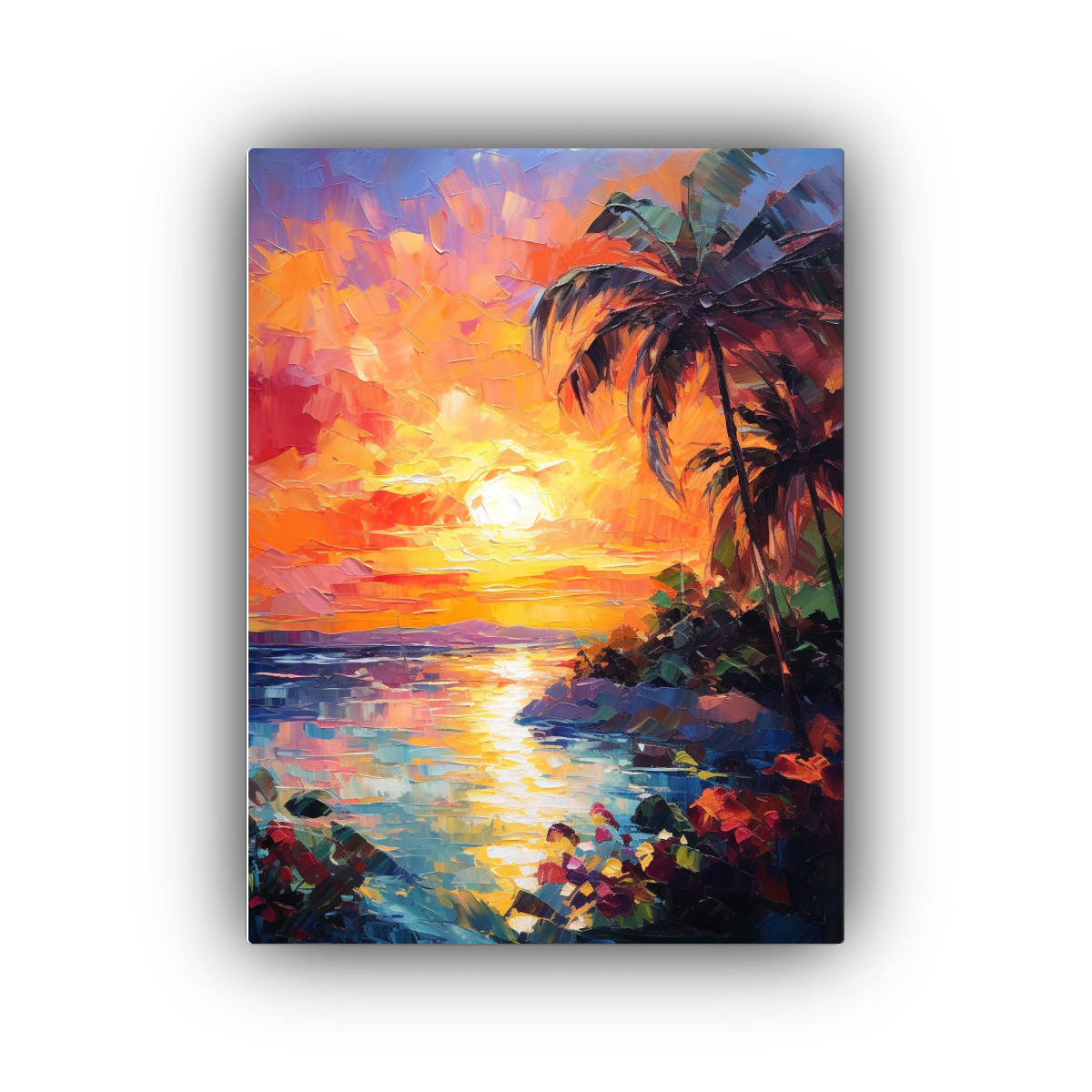 pintura-decorativa-de-arte-impresionista-vibrante-de-verano-al-atardecer-en-tela-sublimada