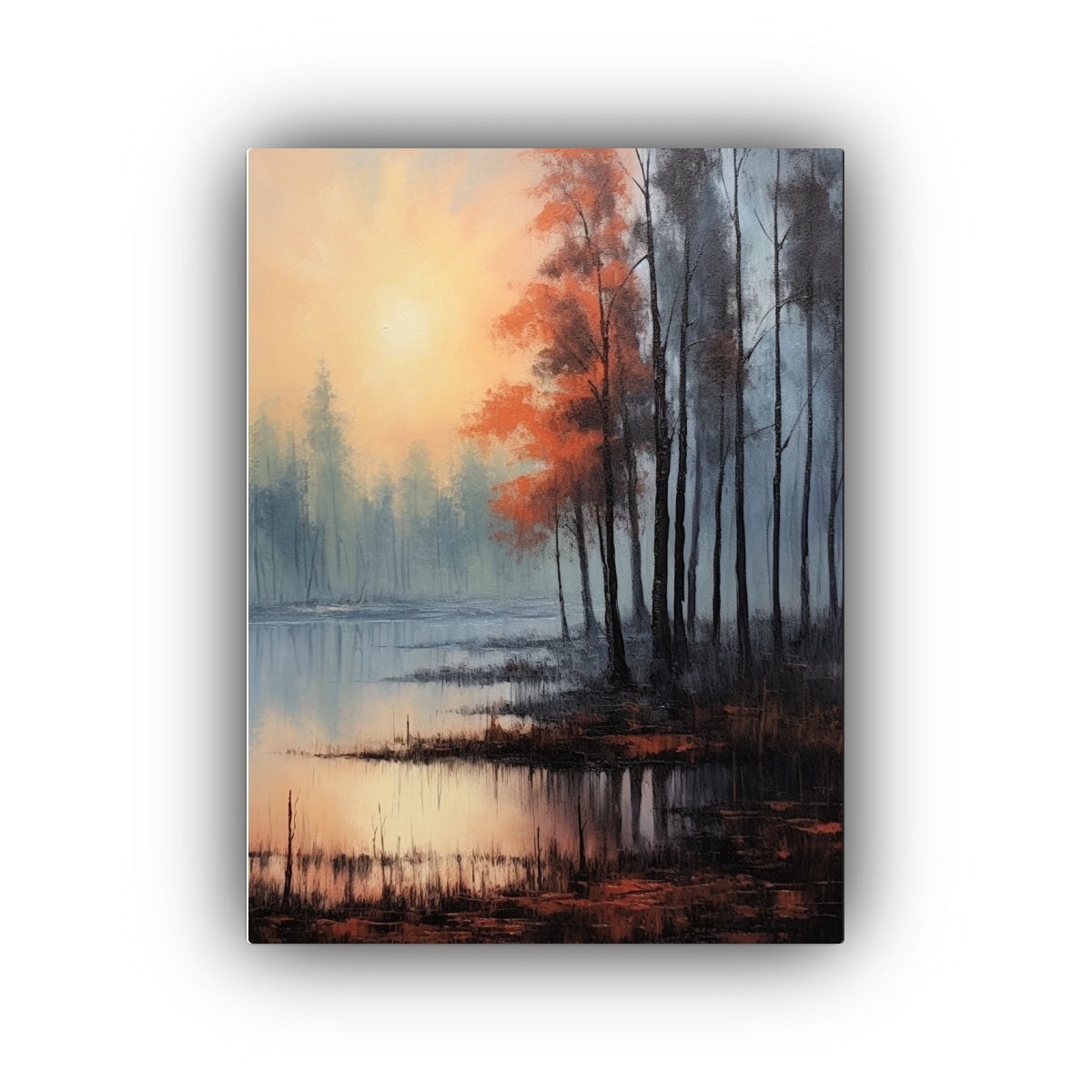 pintura-decorativa-de-lienzo-moderno-con-textura-forestal-y-lago