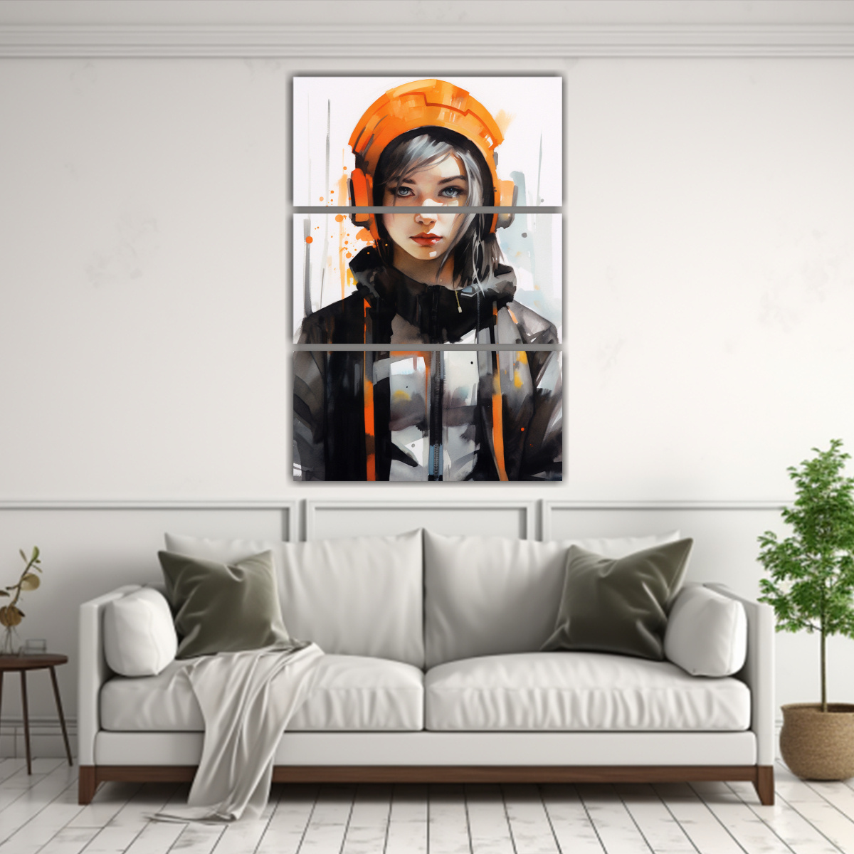 pintura-decorativa-del-cl-sico-tres-artes-forma-clasico-con-vibrante-acuarela-de-chica-cyberpunk-negra-1