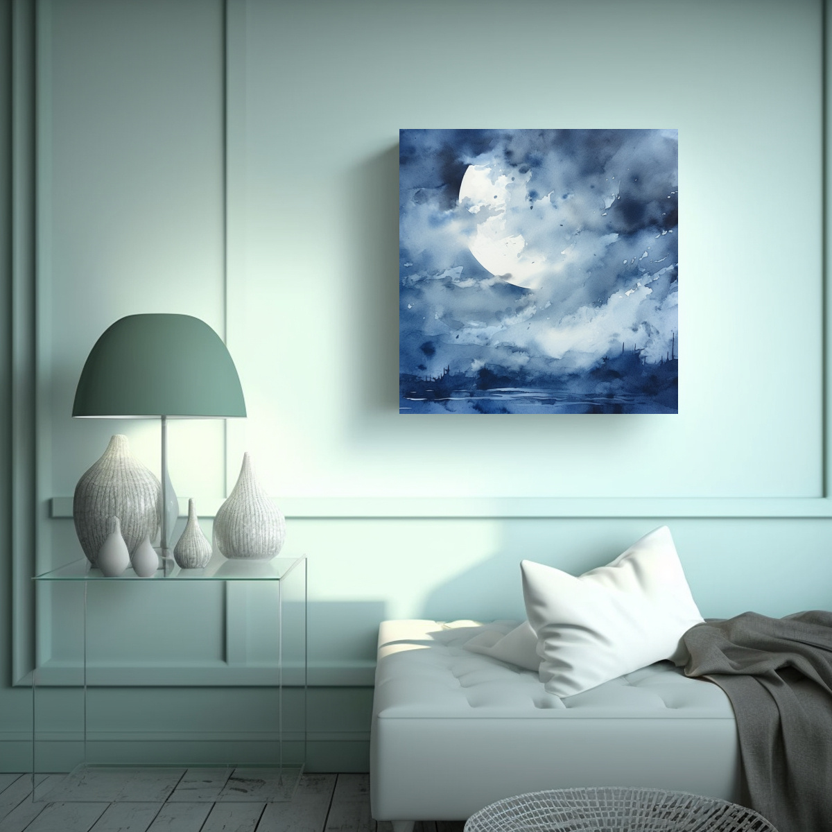 pintura-decorativa-en-bastidor-armon-a-crom-tica-del-cielo-nublado-con-luna-en-tonos-azul-desvanecido-1