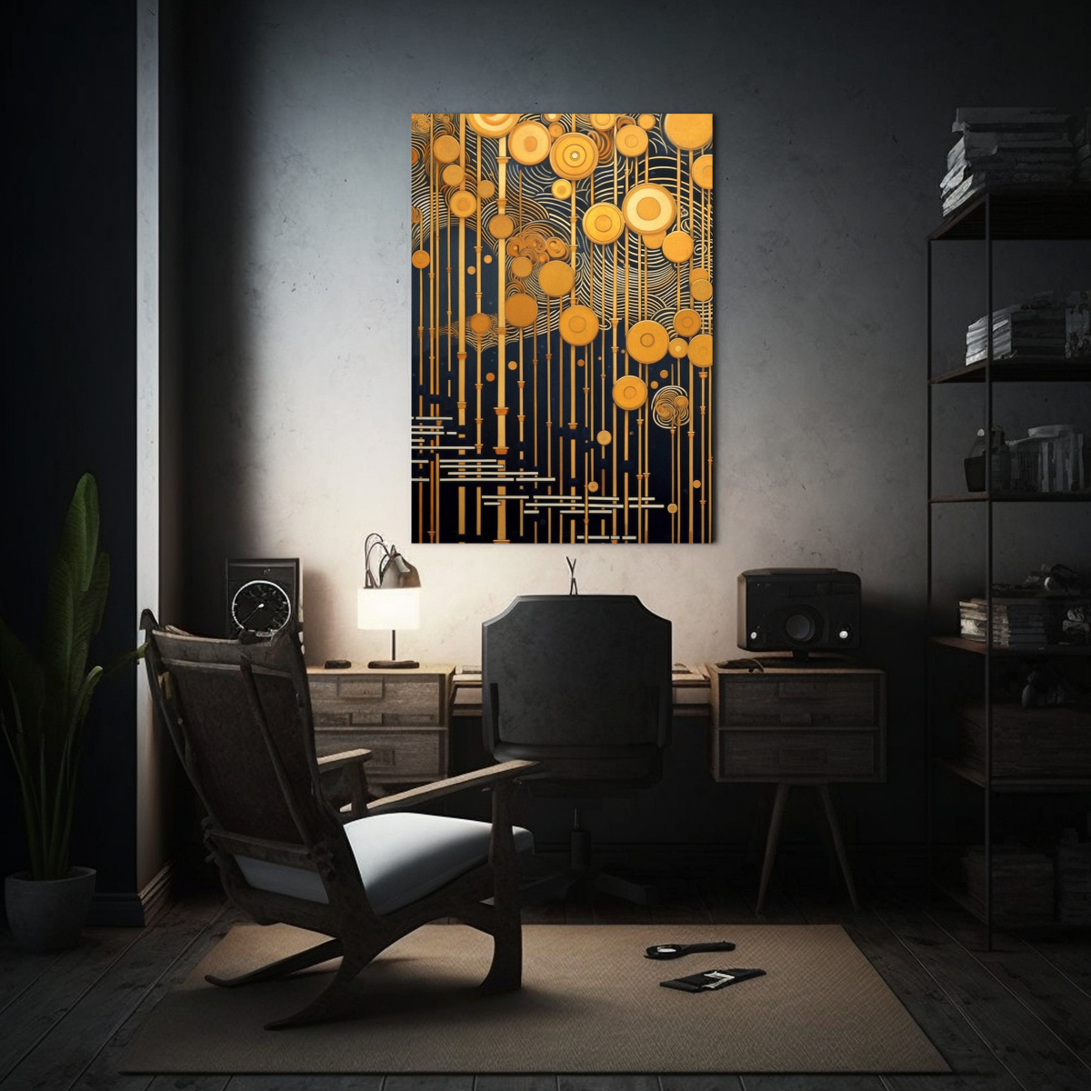 pintura-decorativa-en-bastidor-estilo-galer-a-de-linograbado-repetici-n-de-ondulaciones-undeviginti-de-brian-despain-1-1