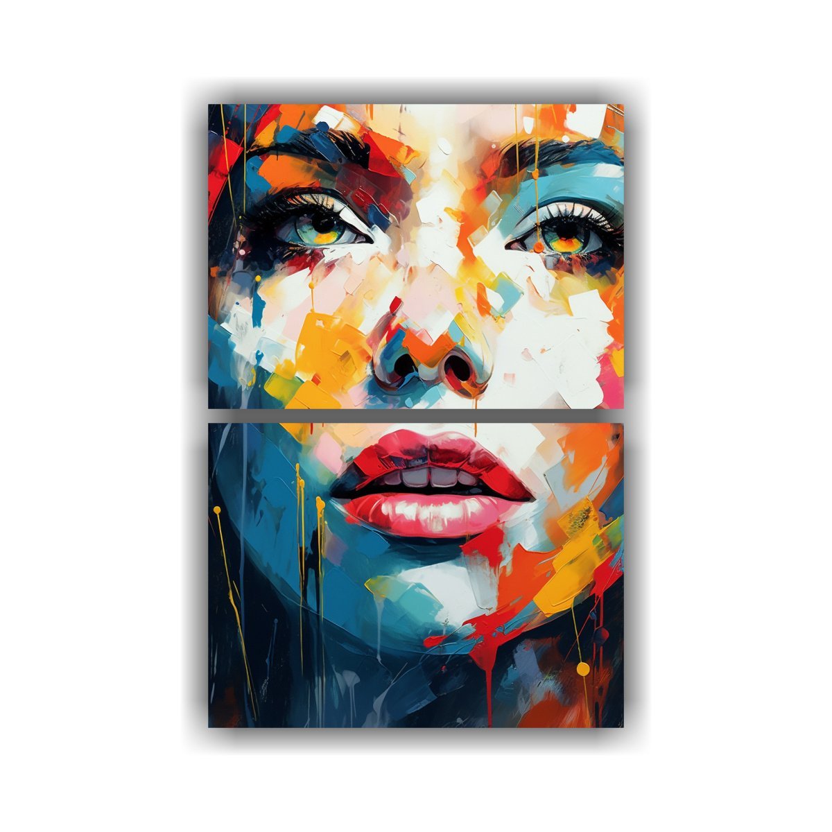 pintura-decorativa-estrellados-de-dos-artes-con-rostro-de-mujer-en-estilo-de-vidriera