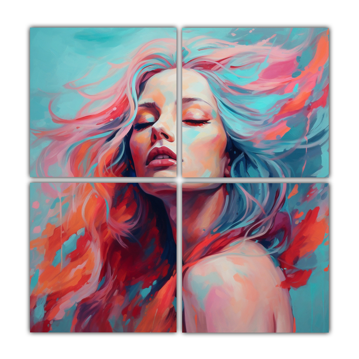 pintura-decorativa-intensa-de-una-hermosa-mujer-con-cabello-suelto