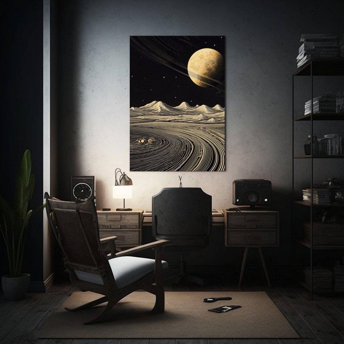 pintura-decorativa-lienzo-estilo-galaxia-con-dibujo-de-planetas-y-luna-1