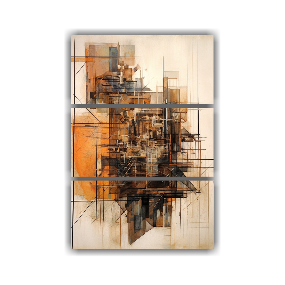 pintura-decorativa-moderna-con-l-nea-abstracta-de-bronce-en-3-composiciones-resistentes-al-dibujo