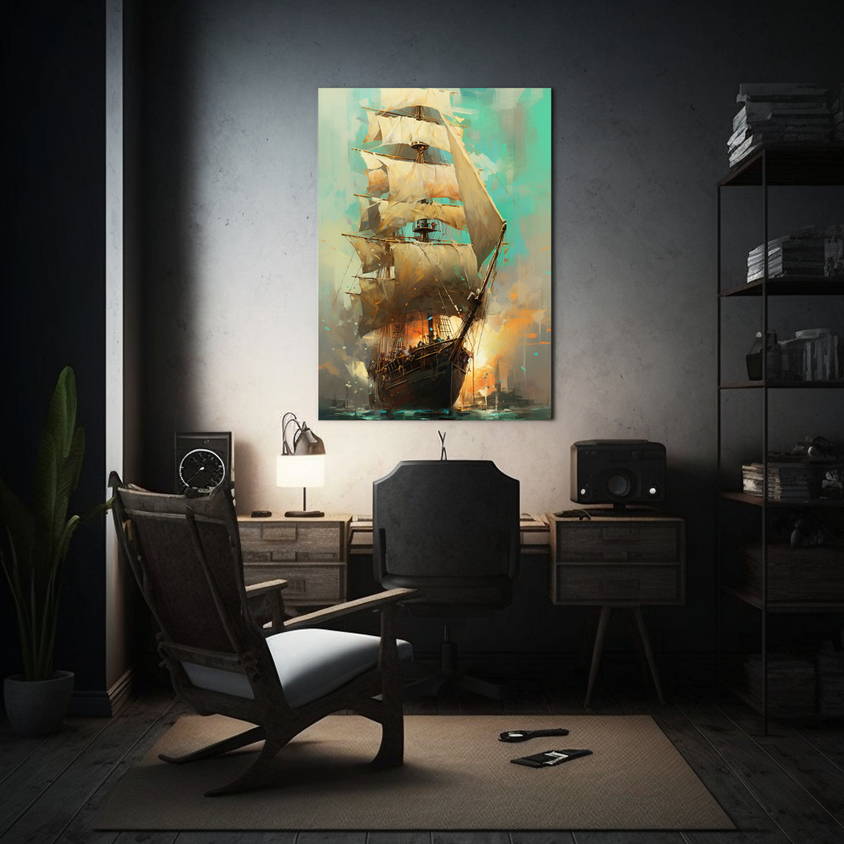 pintura-decorativa-para-comedor-barco-a-vela-en-el-mar-textura-de-abstracci-n-grunge-1
