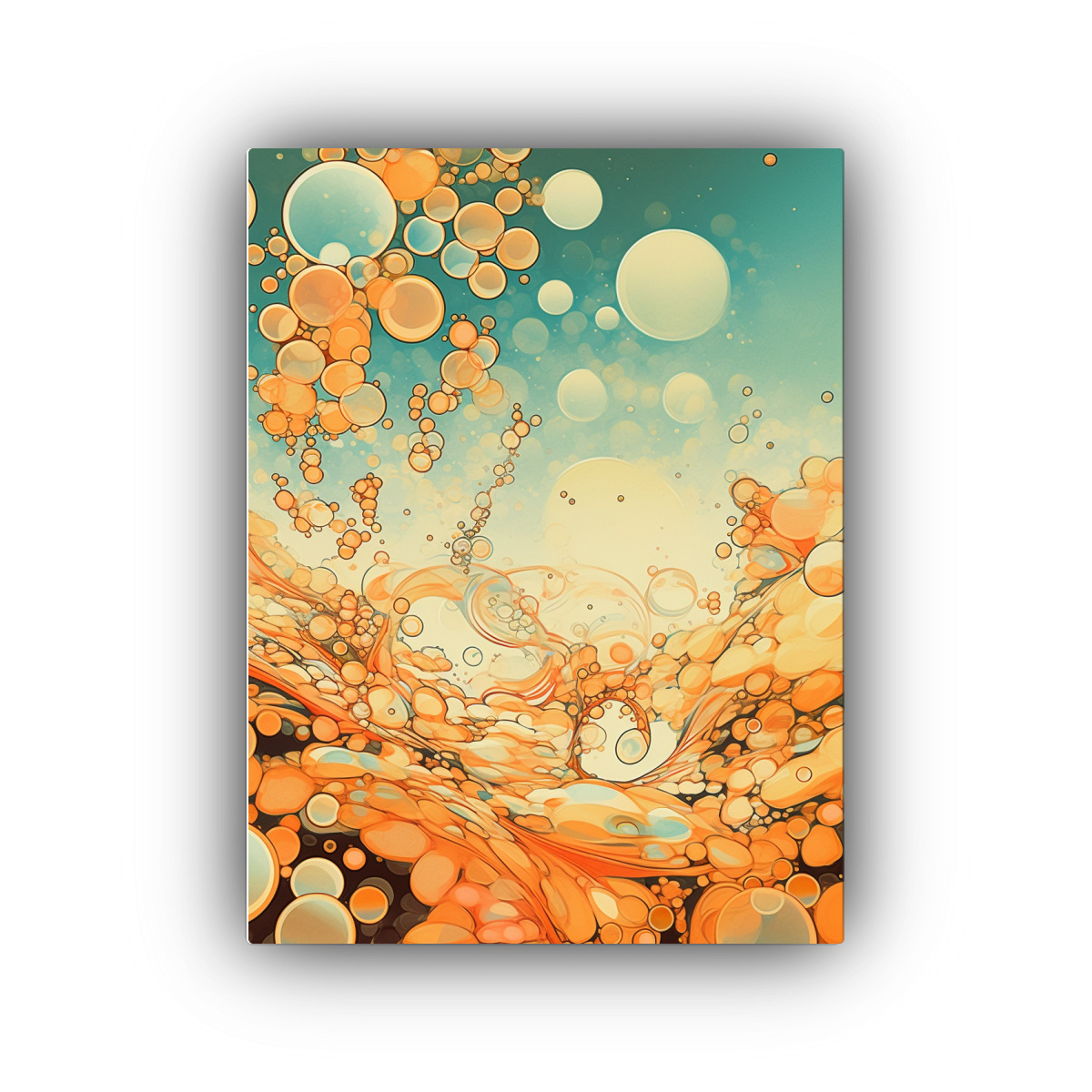 pintura-decorativa-retro-de-cocina-con-cuadro-abstracta-de-burbujas-psicod-licas