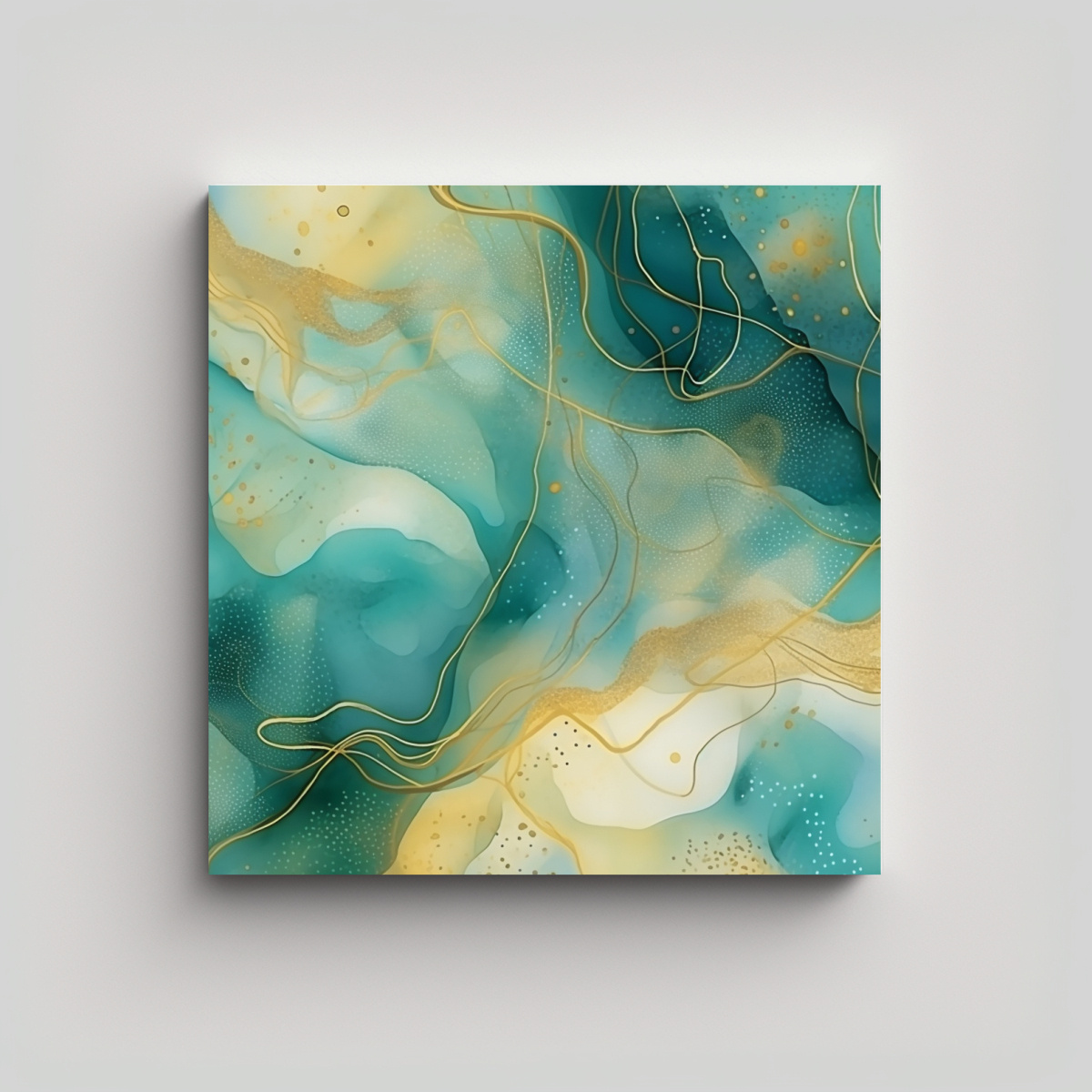 pintura-en-bastidor-abstracta-acuarela-de-oro-y-turquesa-con-riqueza-visual