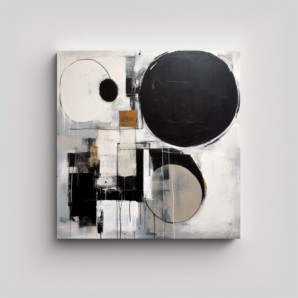 pintura-en-bastidor-estrellados-motherwell-blanco-y-negro