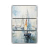 pintura-en-tela-de-arte-de-pared-sublimada-de-tres-artes-preciosos-veleros-en-acuarela