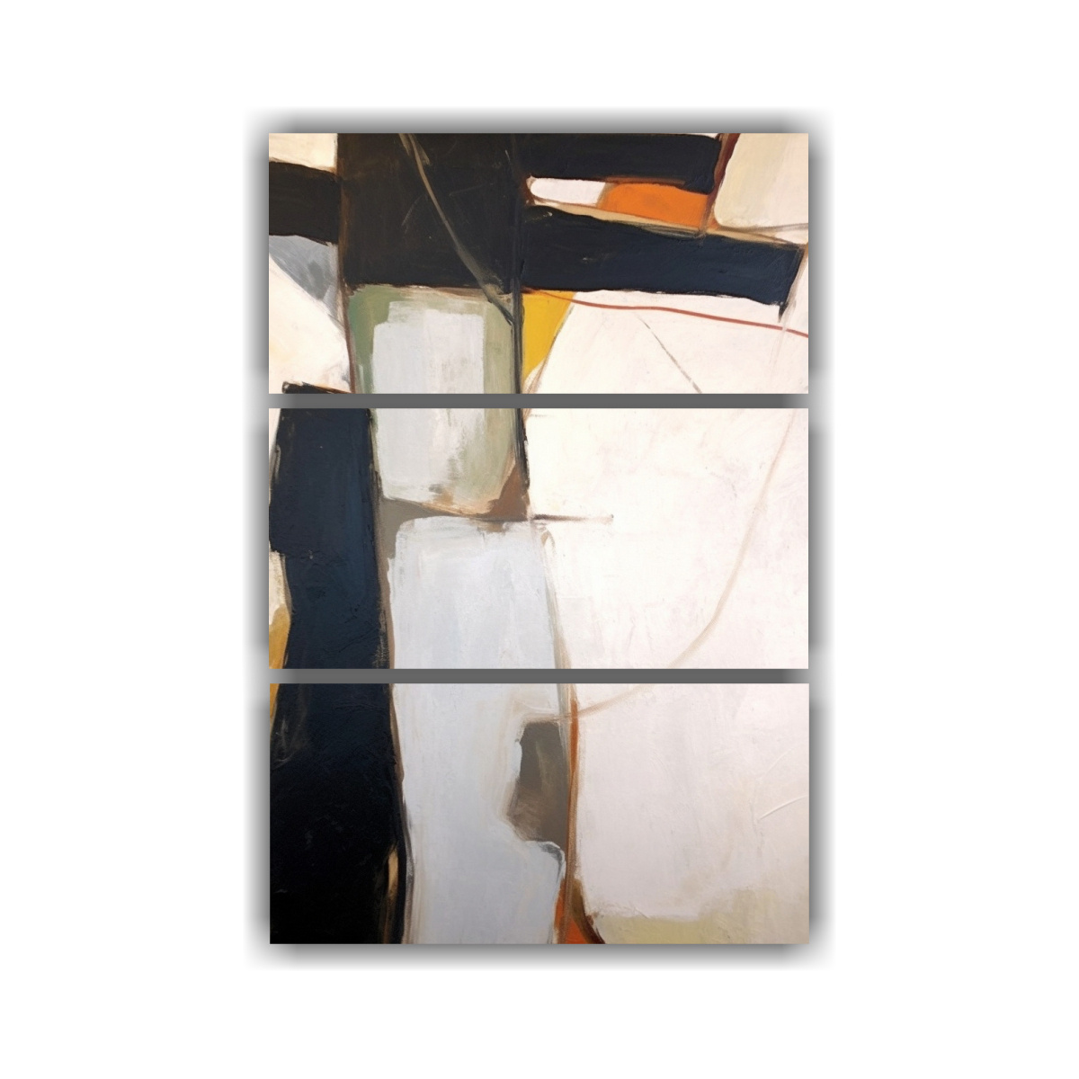 pintura-lienzo-estilo-kline-y-richard-tres-cuadros-concepto-llamativo