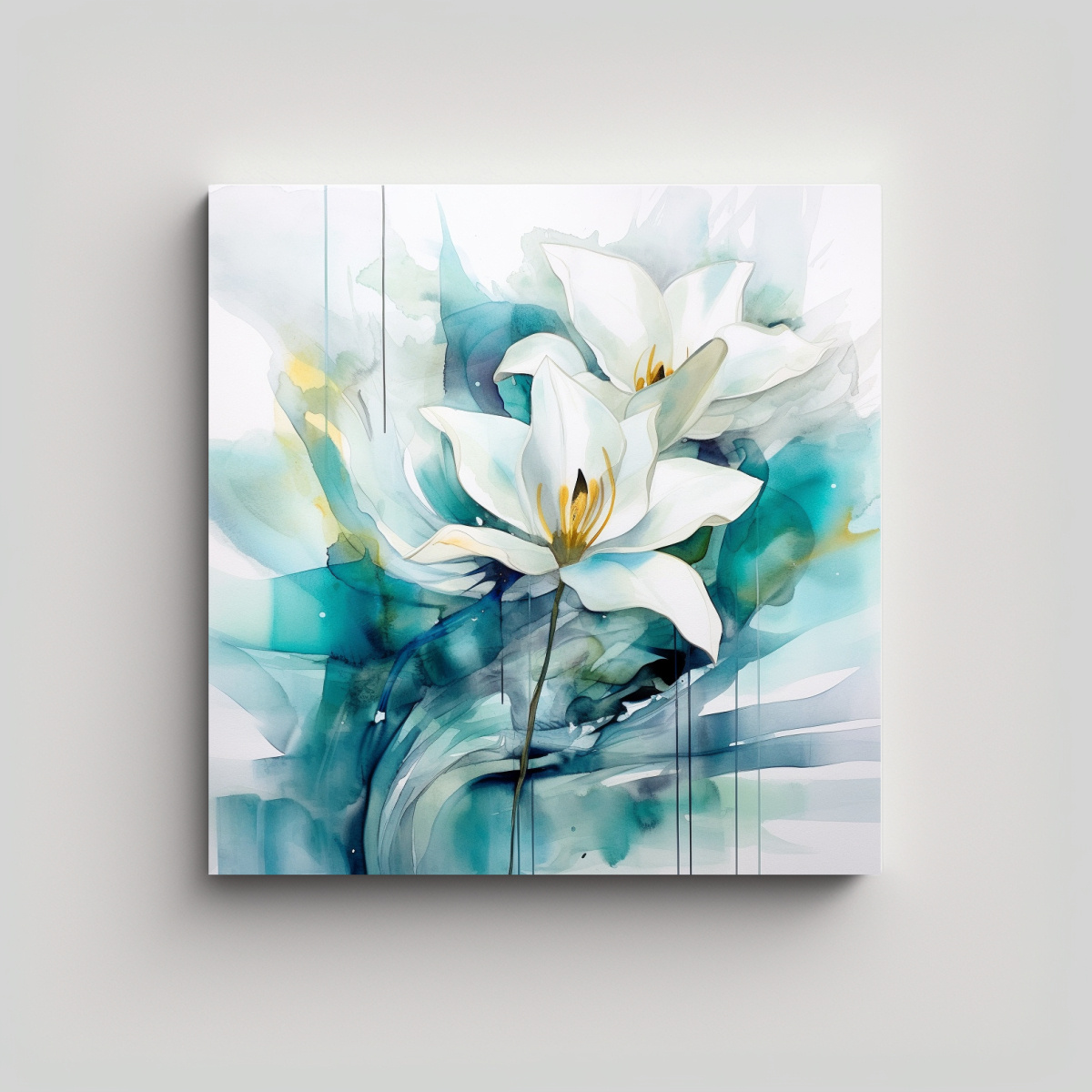 pintura-minimalista-urbana-boho-lirio-de-agua-por-michael-lang