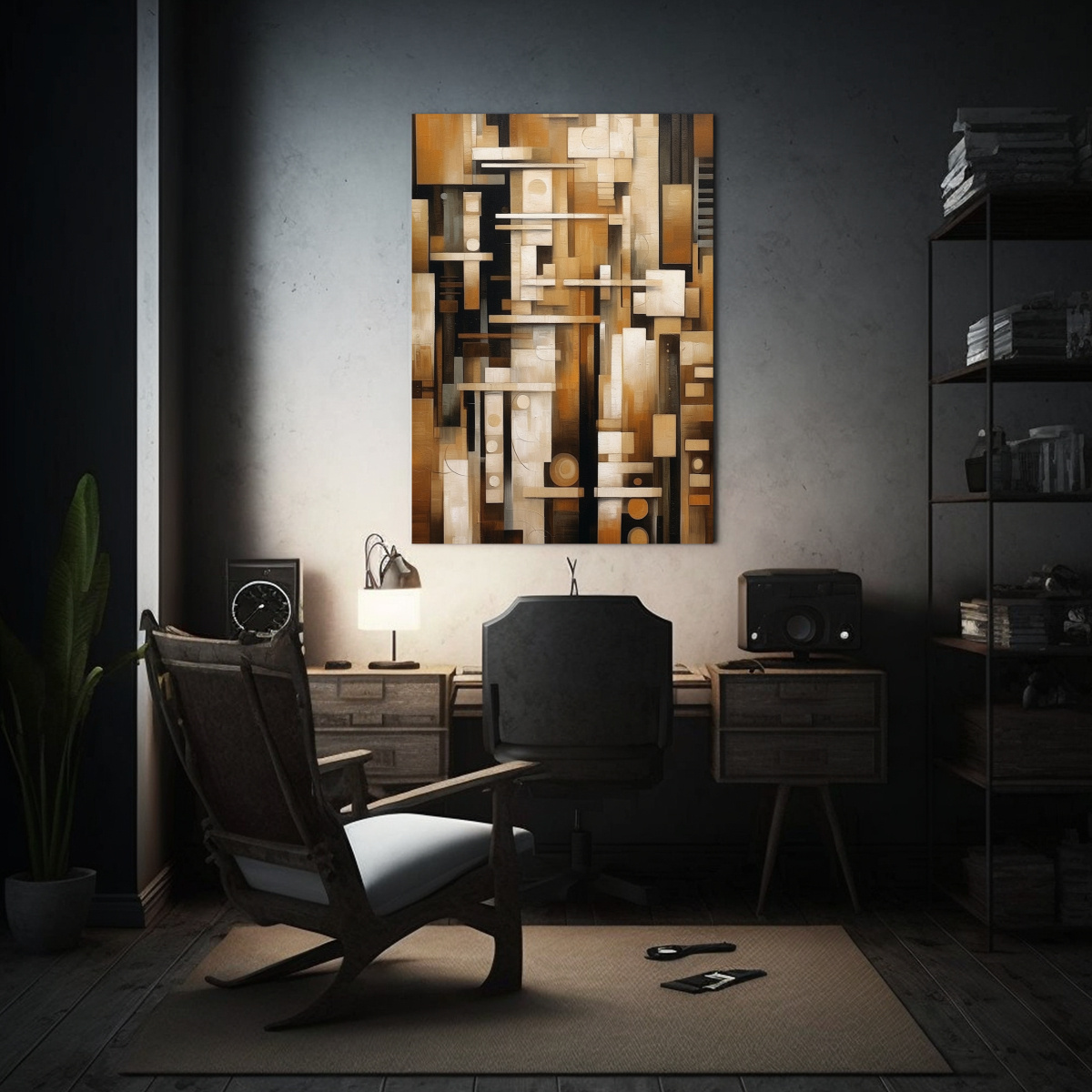 pintura-moderna-de-esquema-en-bastidor-expresi-n-en-tonos-marr-n-oscuro-blanco-y-beige-1