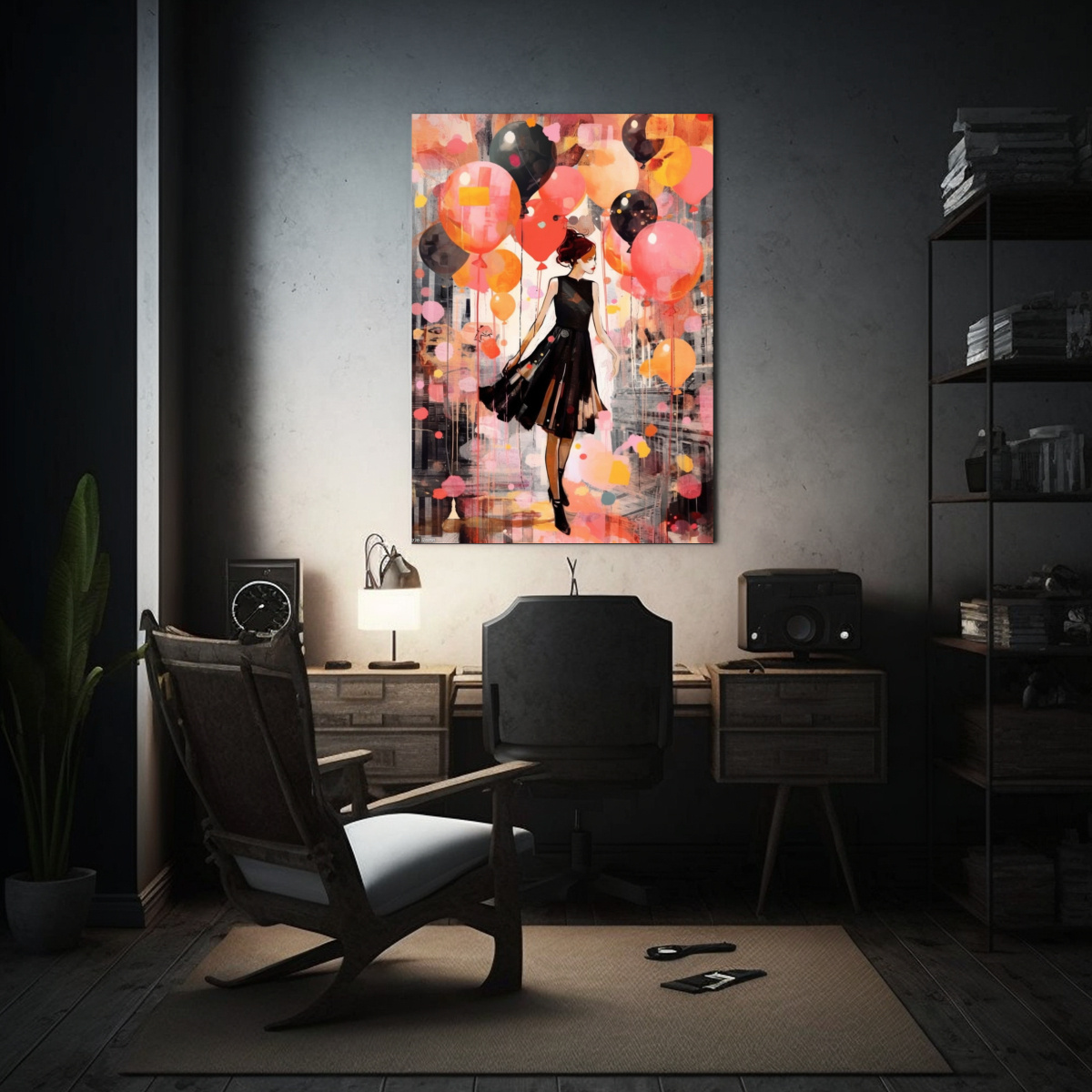 pintura-moderna-de-street-art-con-dama-de-la-moda-y-globos-en-i-1