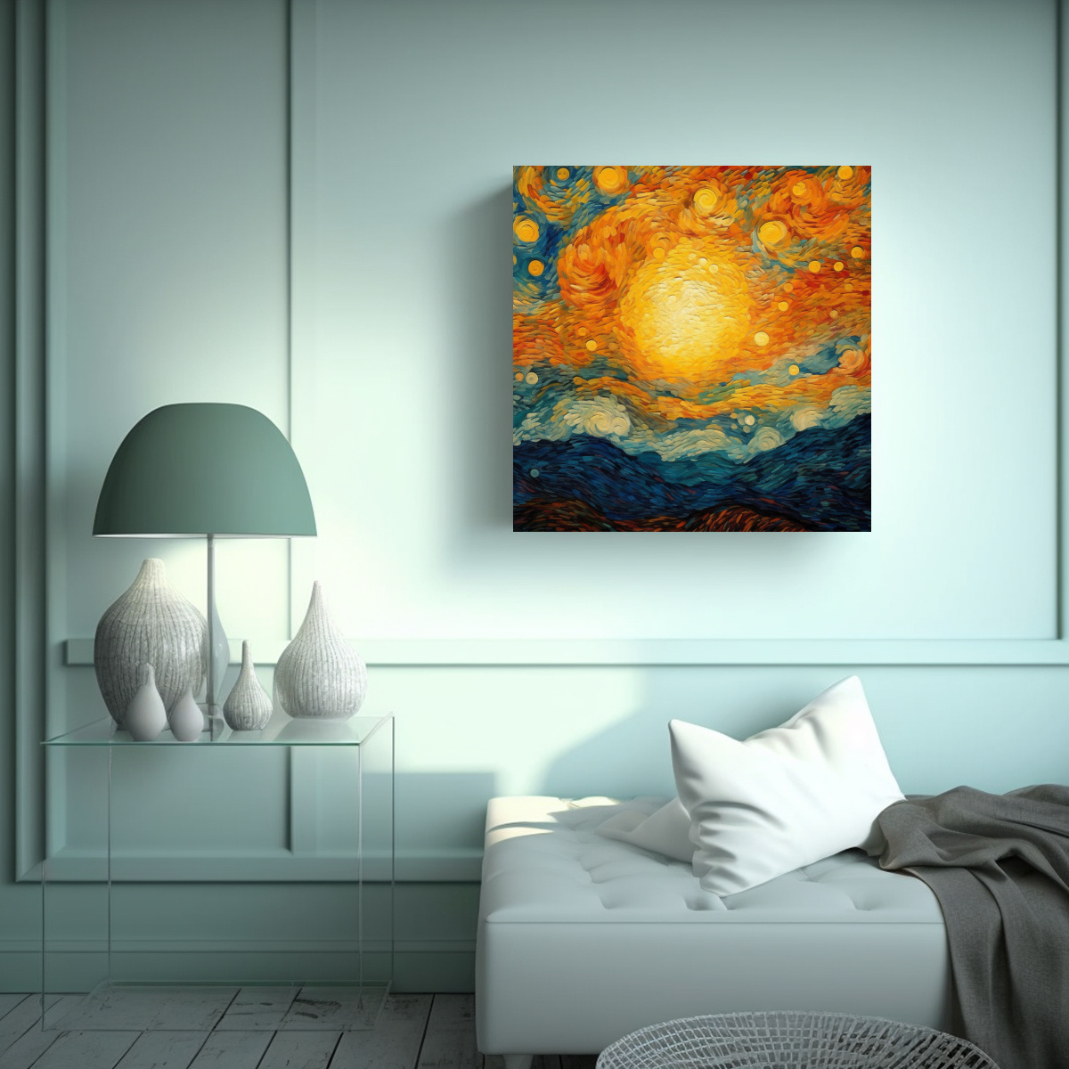 pintura-mural-estilo-van-gough-sol-y-nubes-para-decorar-el-comedor-1