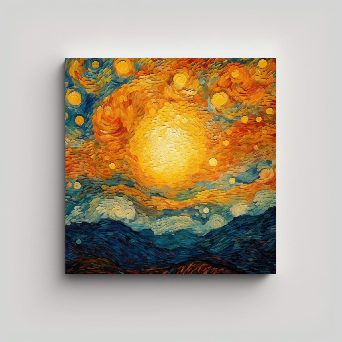 pintura-mural-estilo-van-gough-sol-y-nubes-para-decorar-el-comedor
