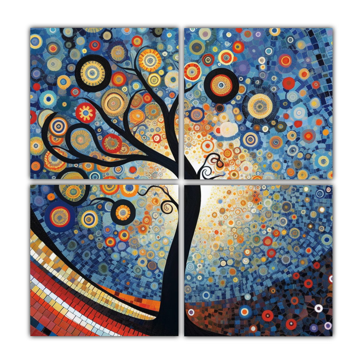 pintura-vanguardia-mosaico-rbol-de-vida-en-bastidor