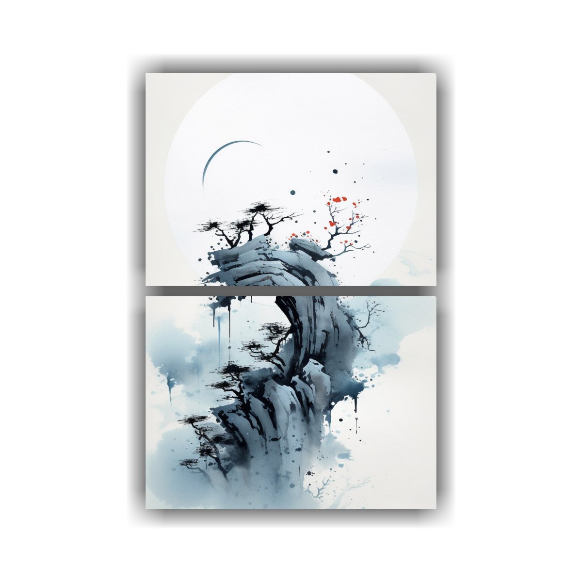 pintura-zen-original-de-dos-artes-tonos-suaves-l-neas-suaves-serenidad-introspectiva