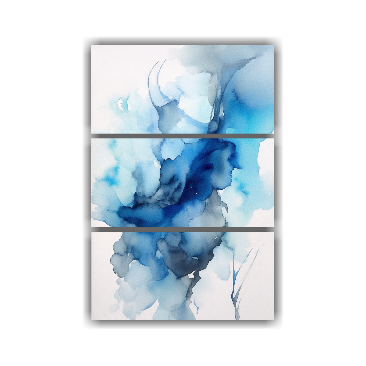 pinturas-abstractas-azules-en-acuarela-de-poca-en-bastidor