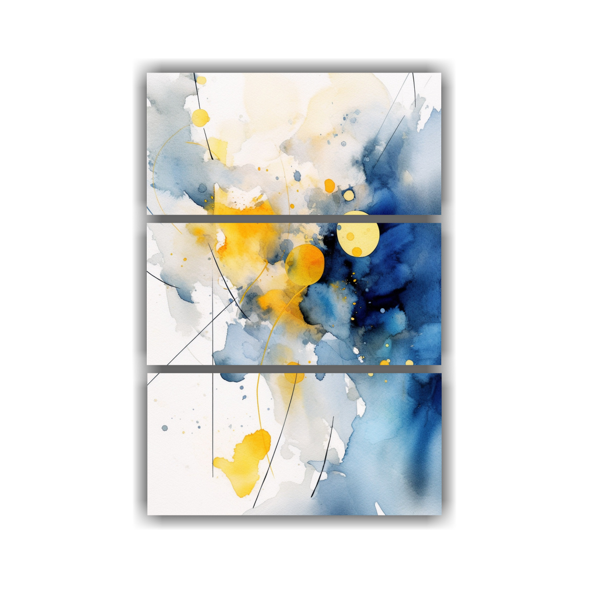 Pinturas Abstractas Con Acuarela Y Colores Protagonistas - Decocuadros