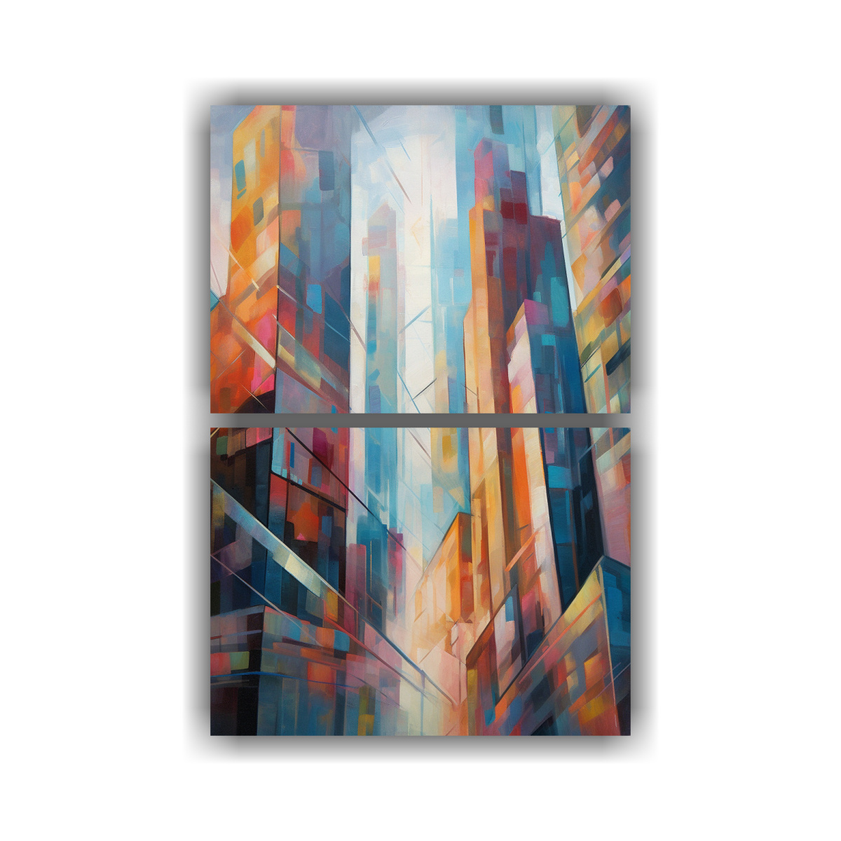 pinturas-abstractas-de-rascacielos-de-chicago-en-profundidad-set-de-2-lienzos